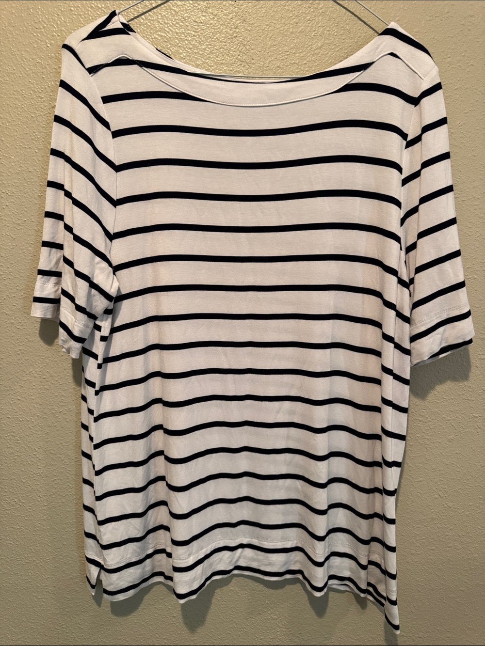 Ovi White and Black Striped Women’s Top